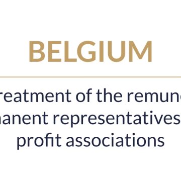 Belgium – Fiscal treatment of the remuneration of permanent representatives of non-profit associations